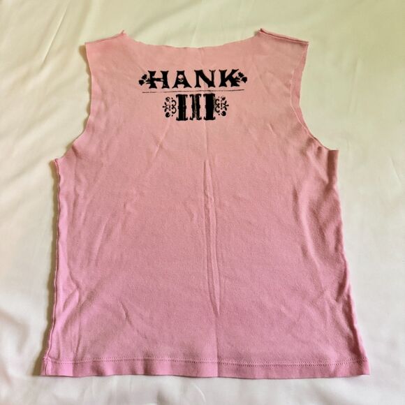 Pink Baby Tank Graphic Tee Cut Off Y2K Devils Daughter Hank 3 - Picture 2 of 4